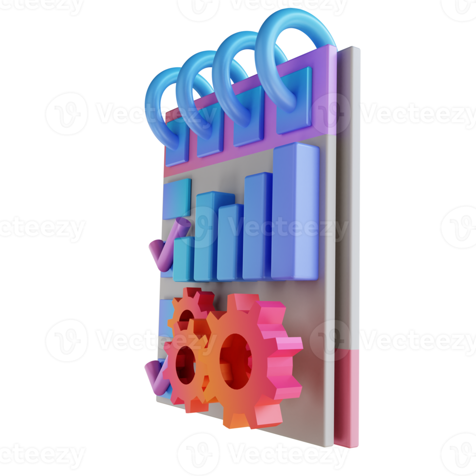 3D illustration colorful schedule management png