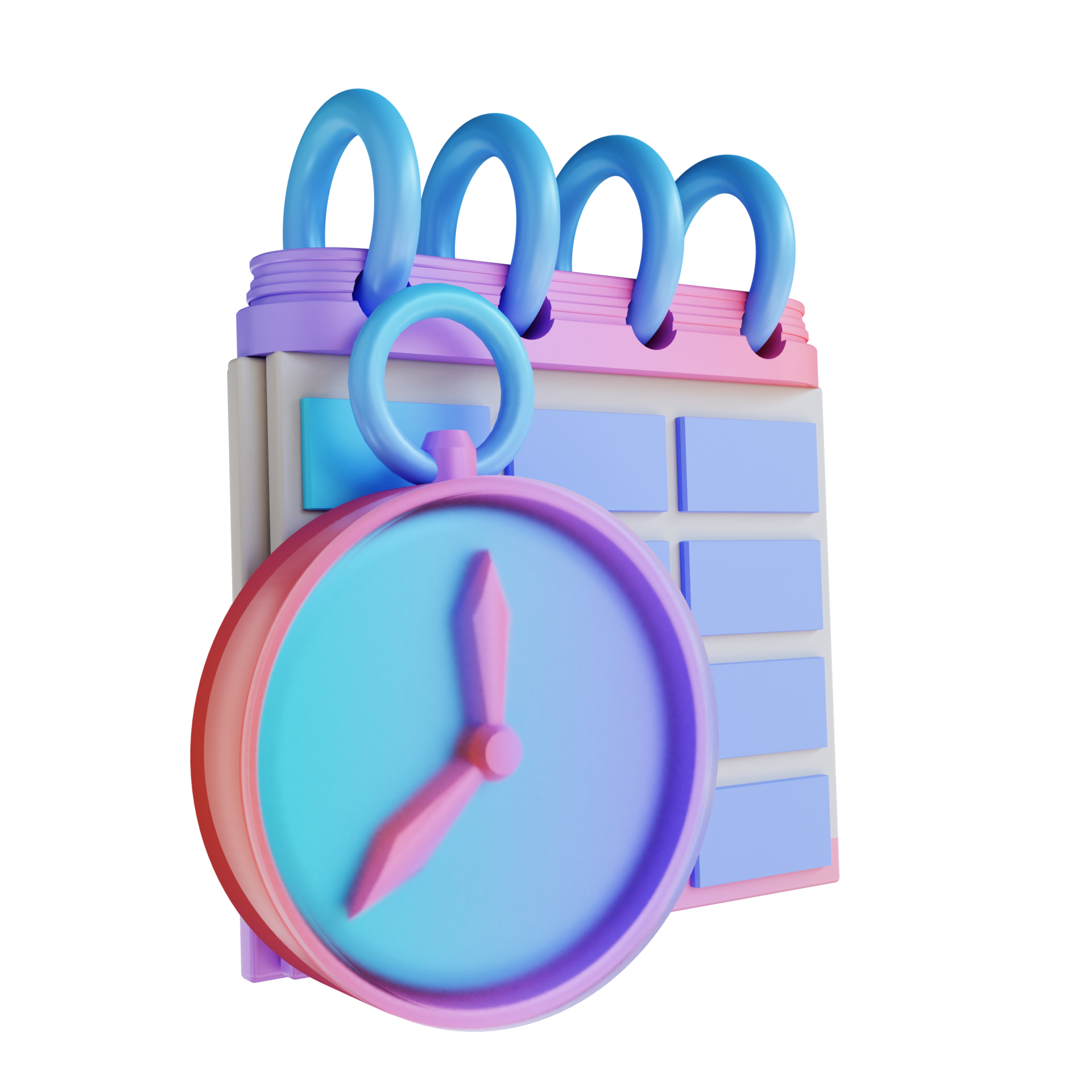 3D Illustration Colorful Schedule Clock And Calendar 9457197 PNG 3d-illustration-colorful-schedule-clock-and-calendar-9457197-png