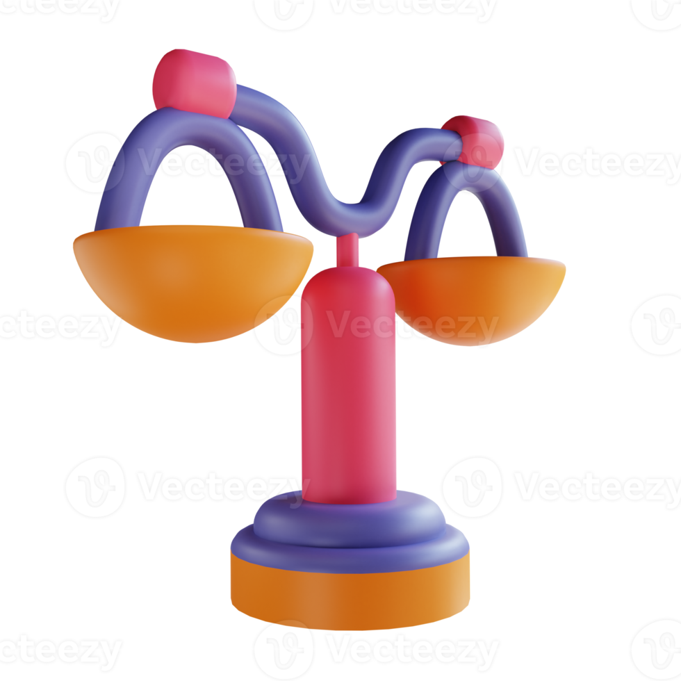 3D-Illustrationswaagen für Wirtschaft und Finanzen png
