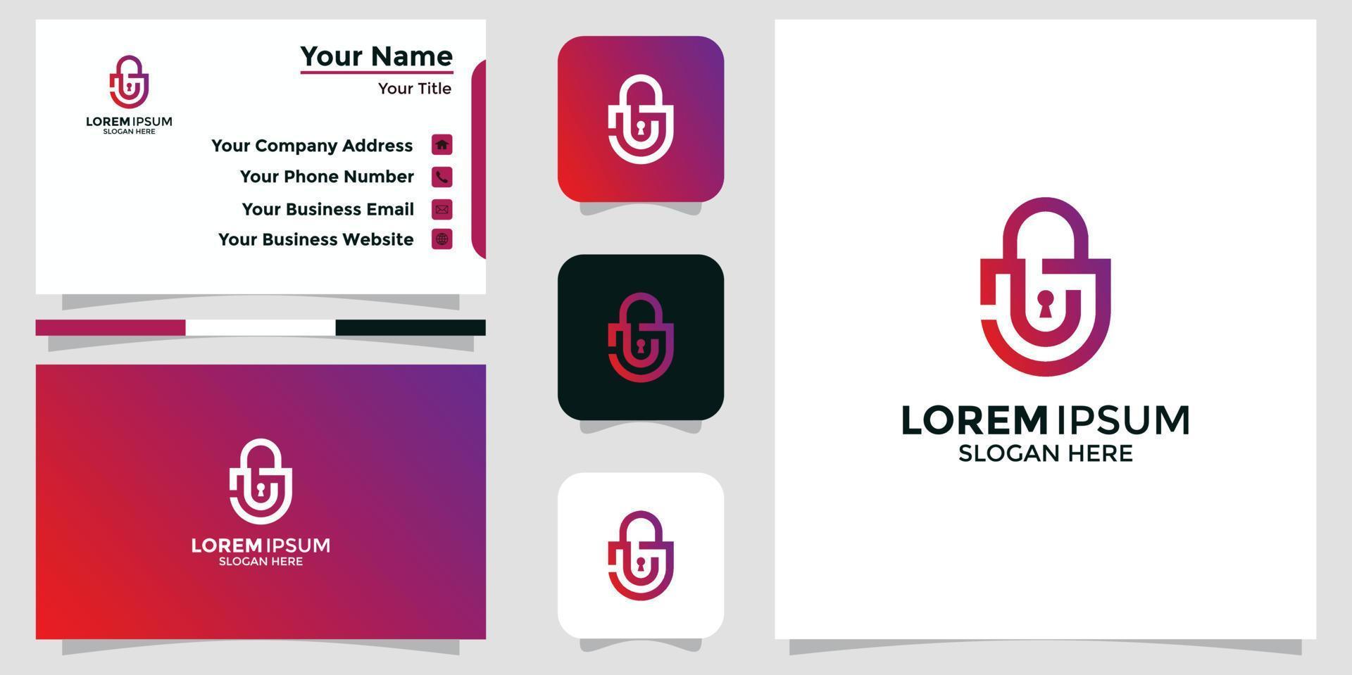 security design logo and branding card vector