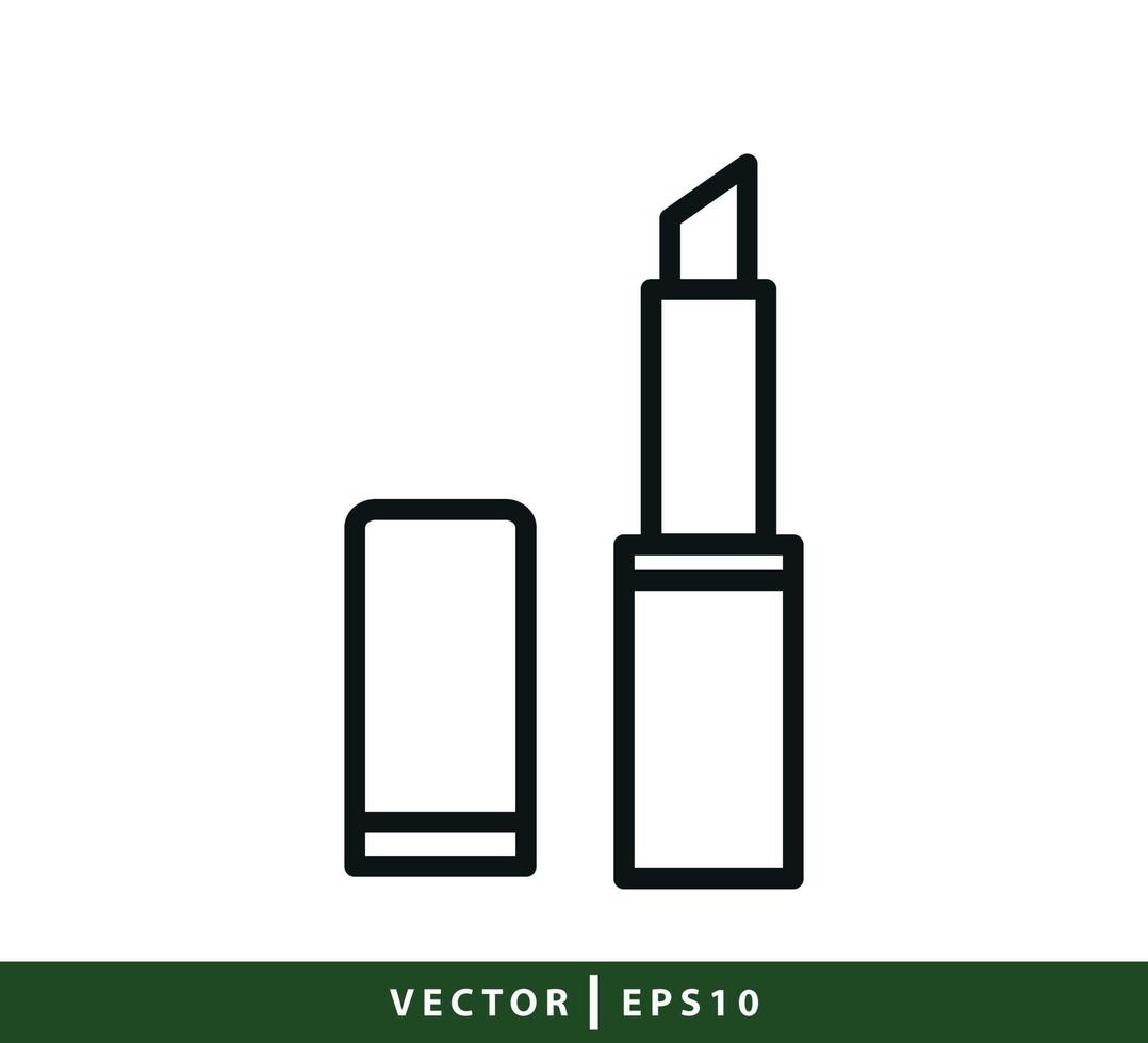 plantilla de diseño de logotipo de vector de icono de lápiz labial