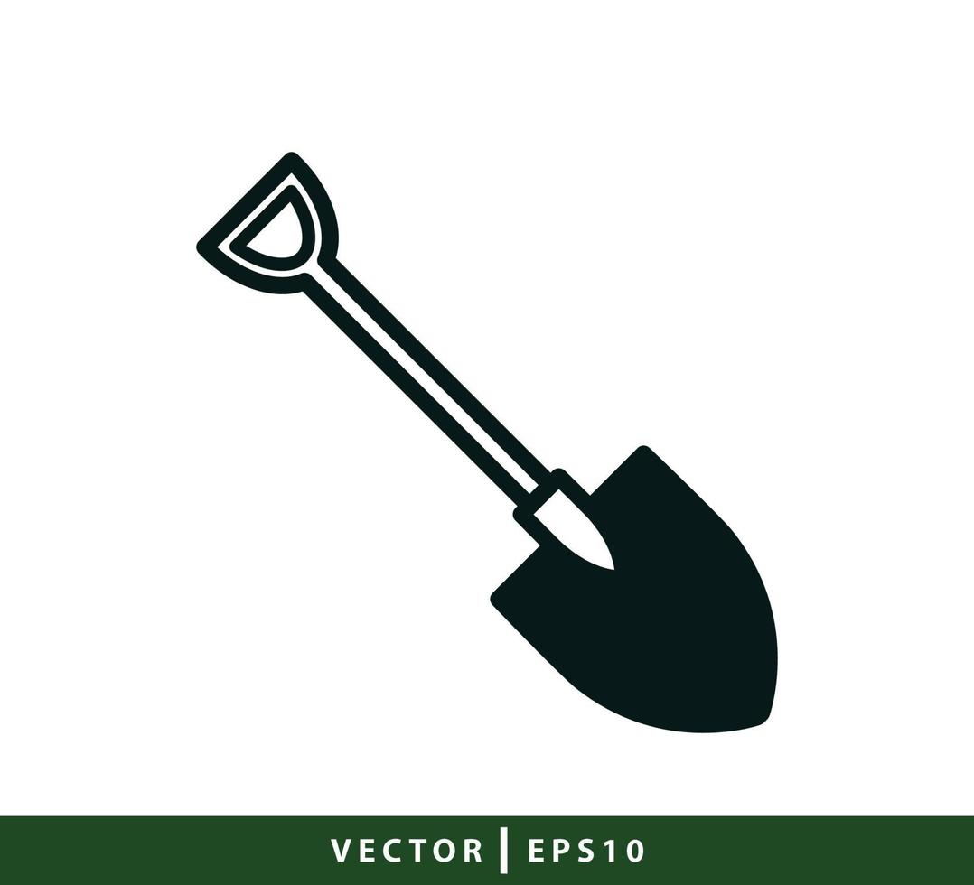 Shovel icon flat style illustration vector