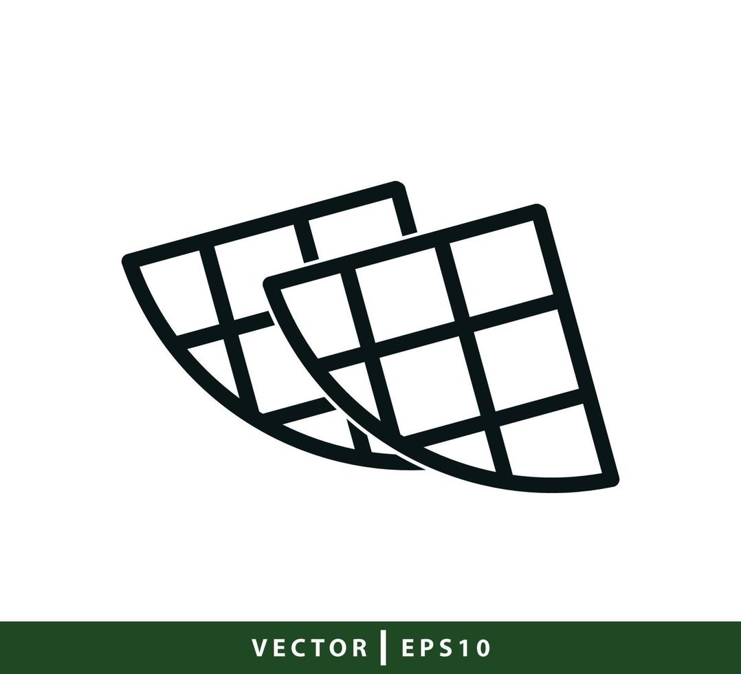 plantilla de diseño de logotipo de vector de icono de comida de waffle