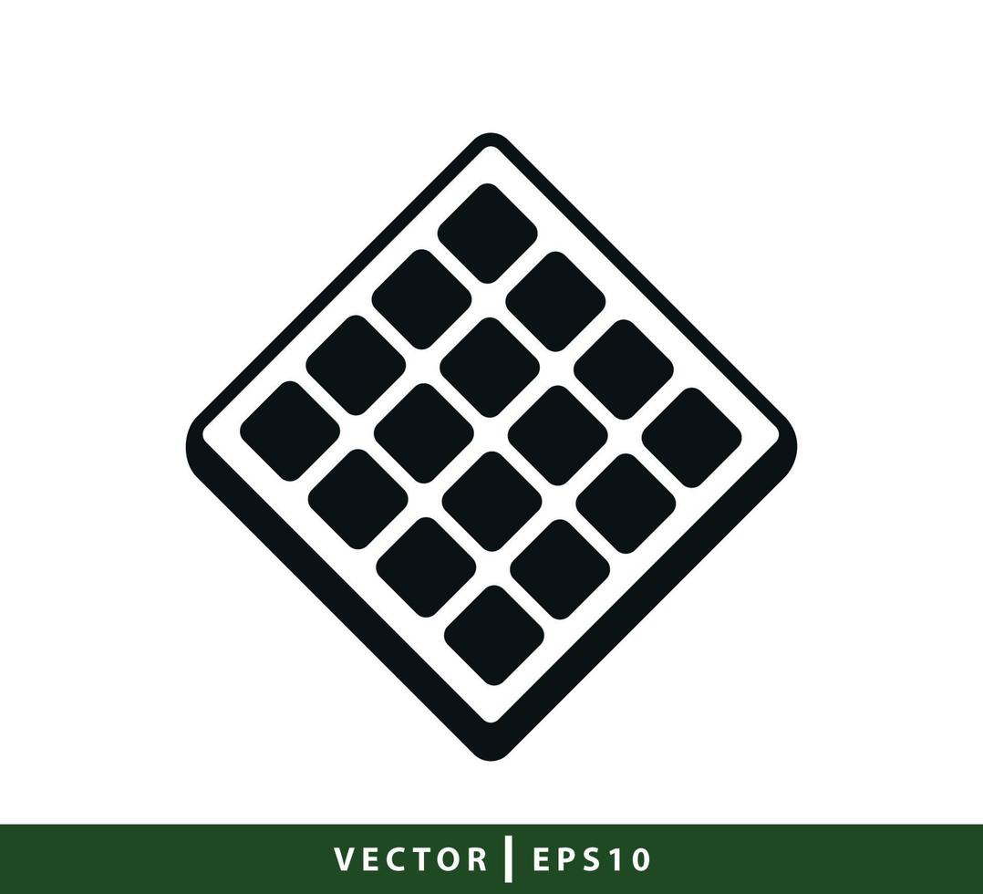 ilustración de estilo plano de icono de waffle vector