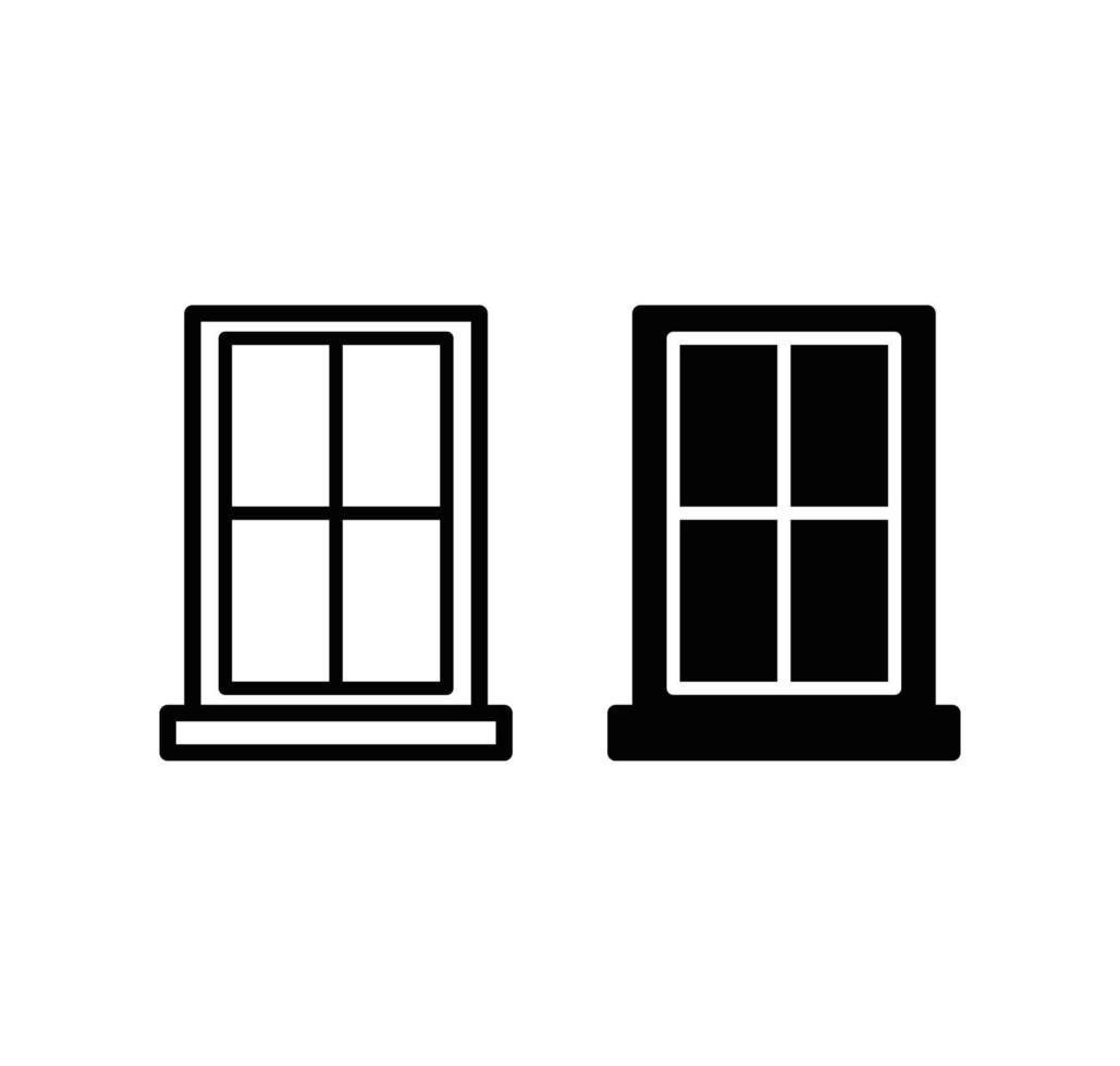 Window icon vector logo design template