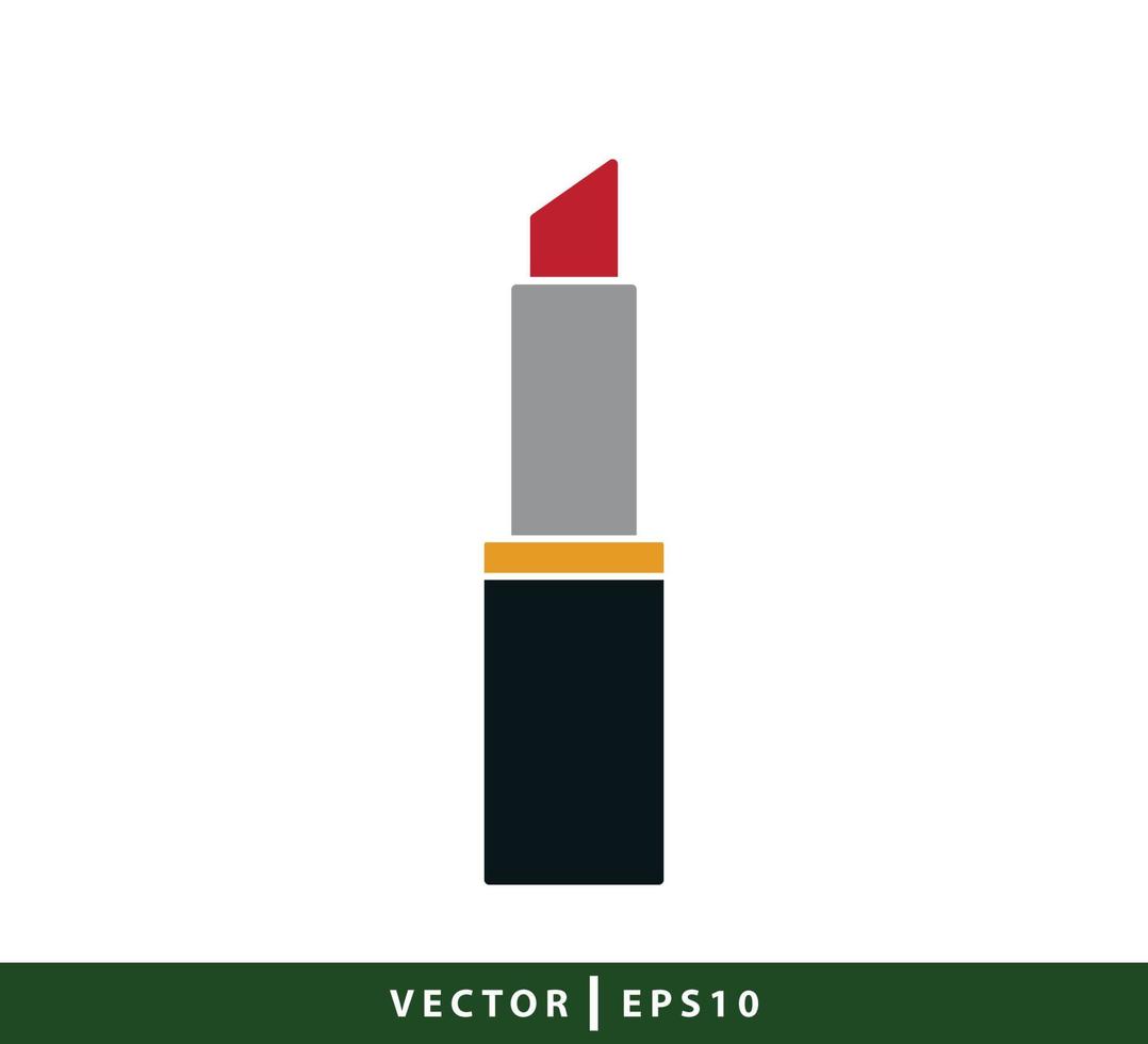 ilustración de estilo plano de icono de lápiz labial vector