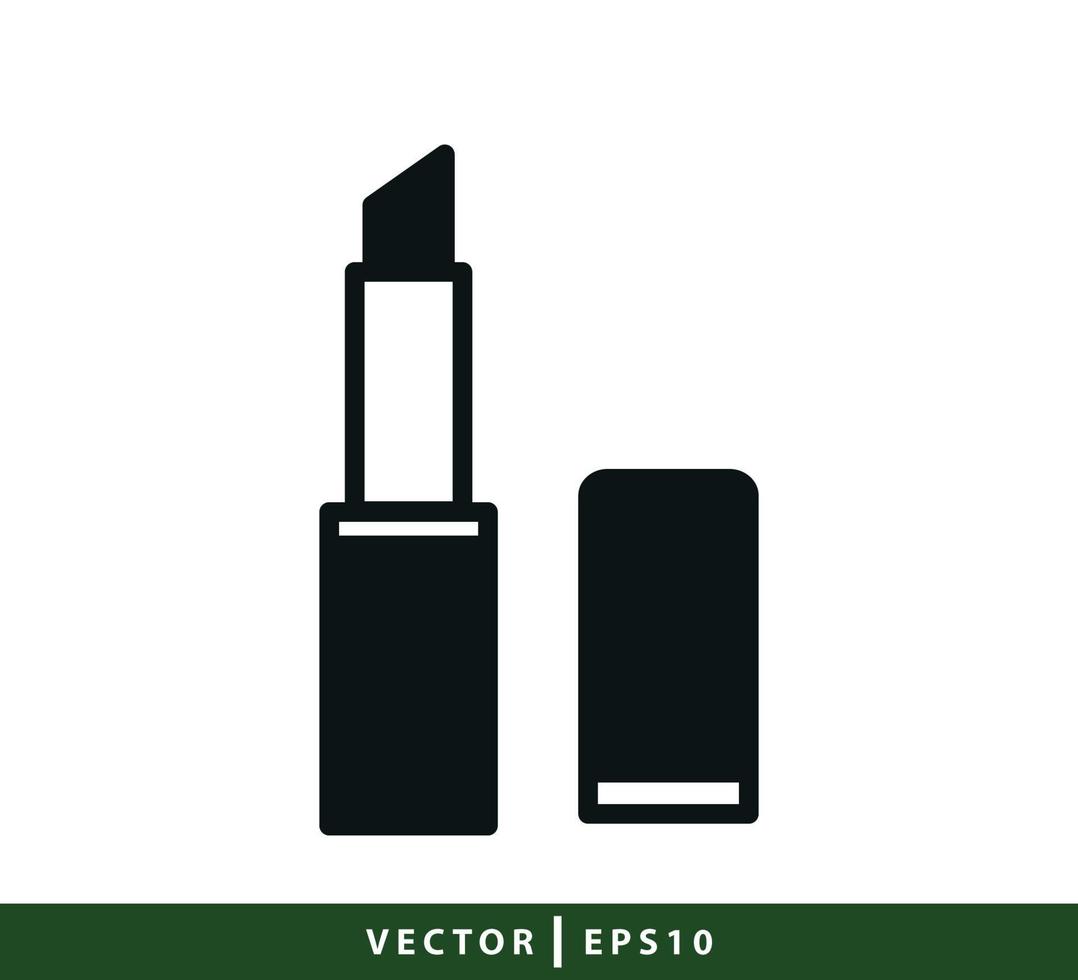 ilustración de estilo plano de icono de lápiz labial vector