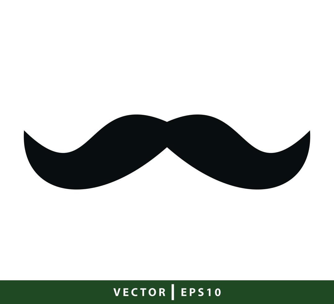 Mustache icon flat style illustration vector