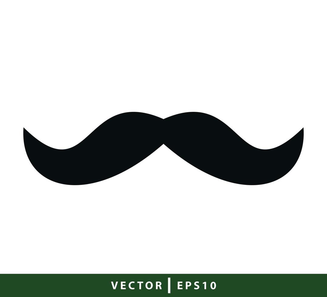 ilustración de estilo plano de icono de bigote vector