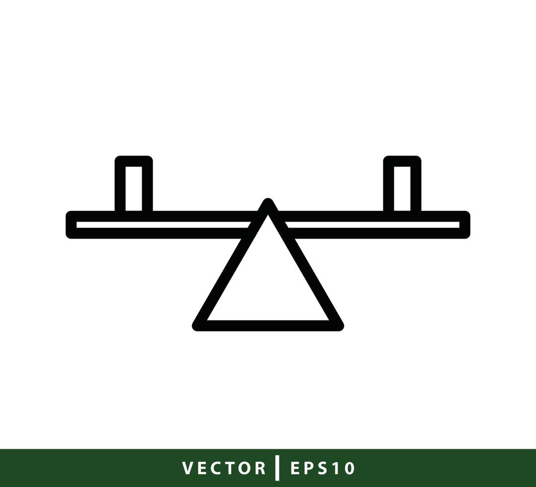 Seesaw icon vector logo design template