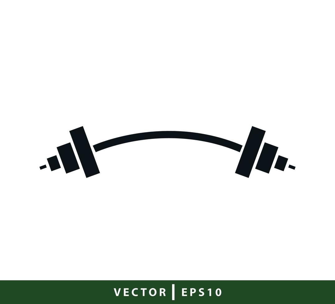 Barbell icon vector logo design template