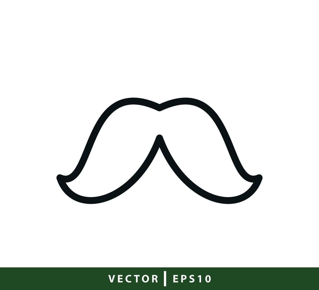 Mustache icon flat style illustration vector