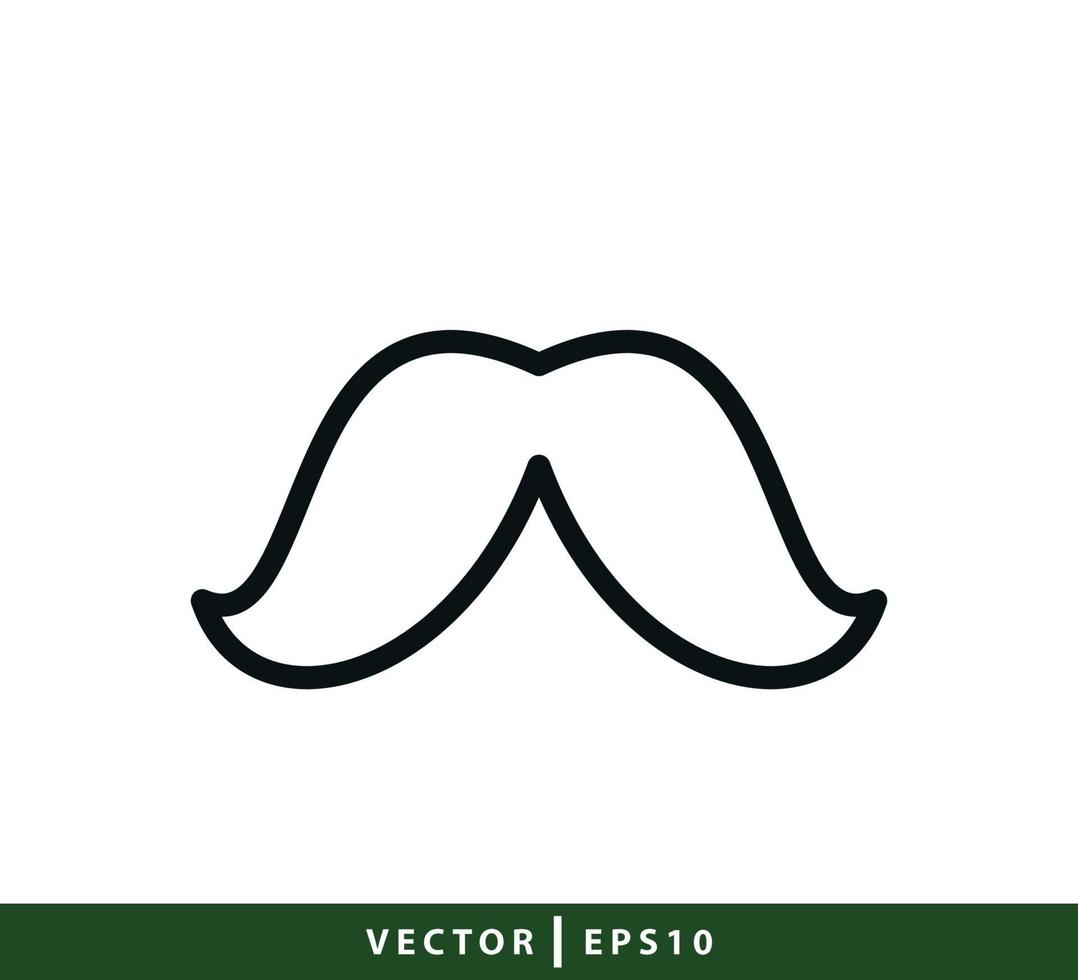 Mustache icon flat style illustration vector