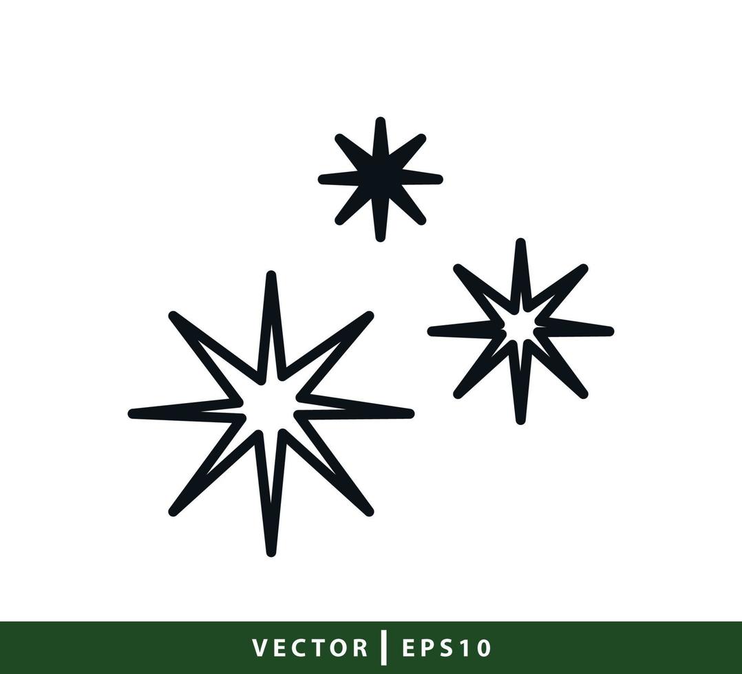 Sparkle icon flat style illustration vector