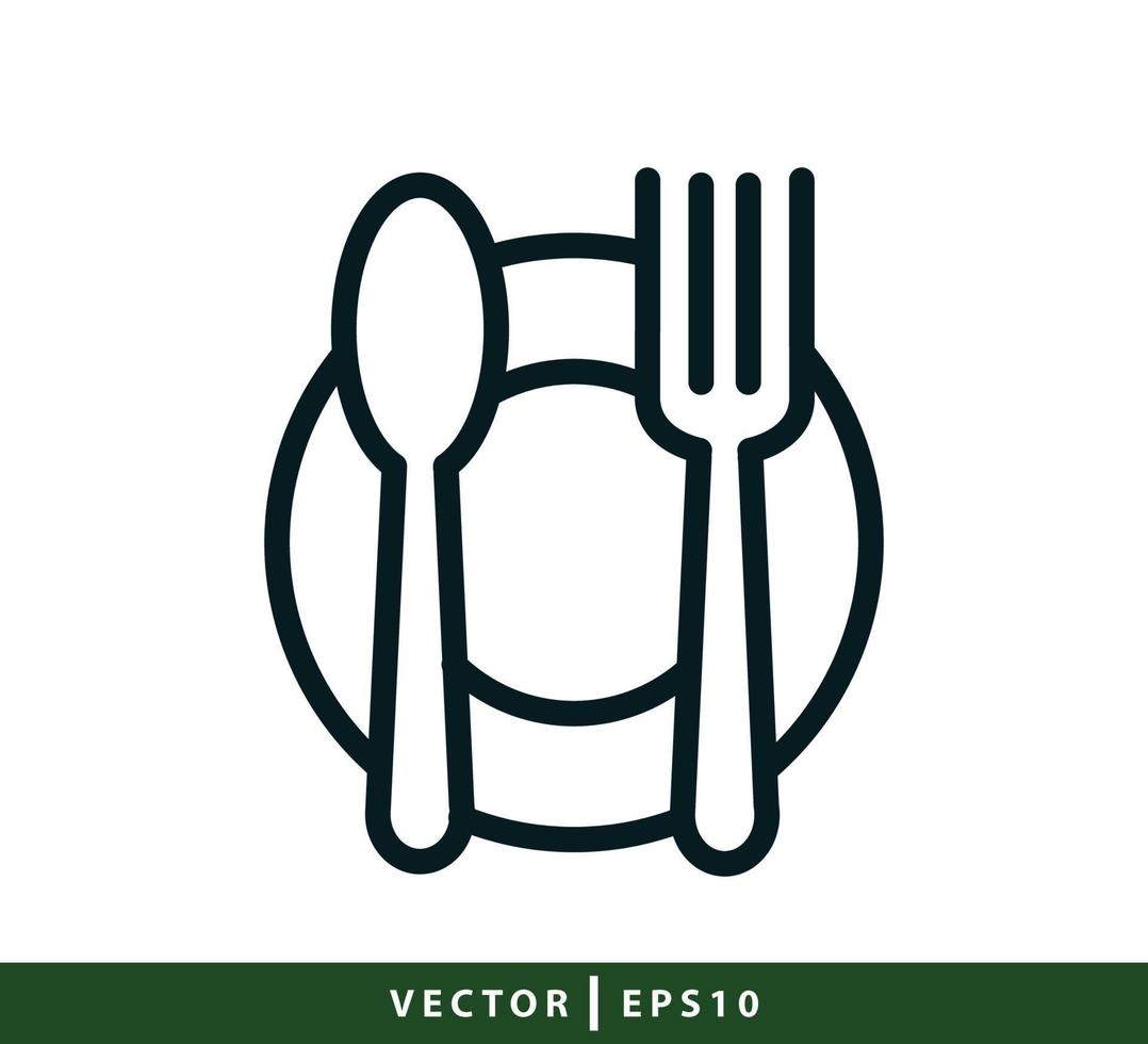 plantilla de diseño de logotipo de vector de icono de restaurante