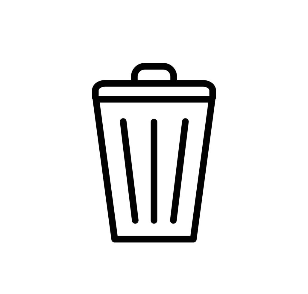 Trash icon vector logo design template