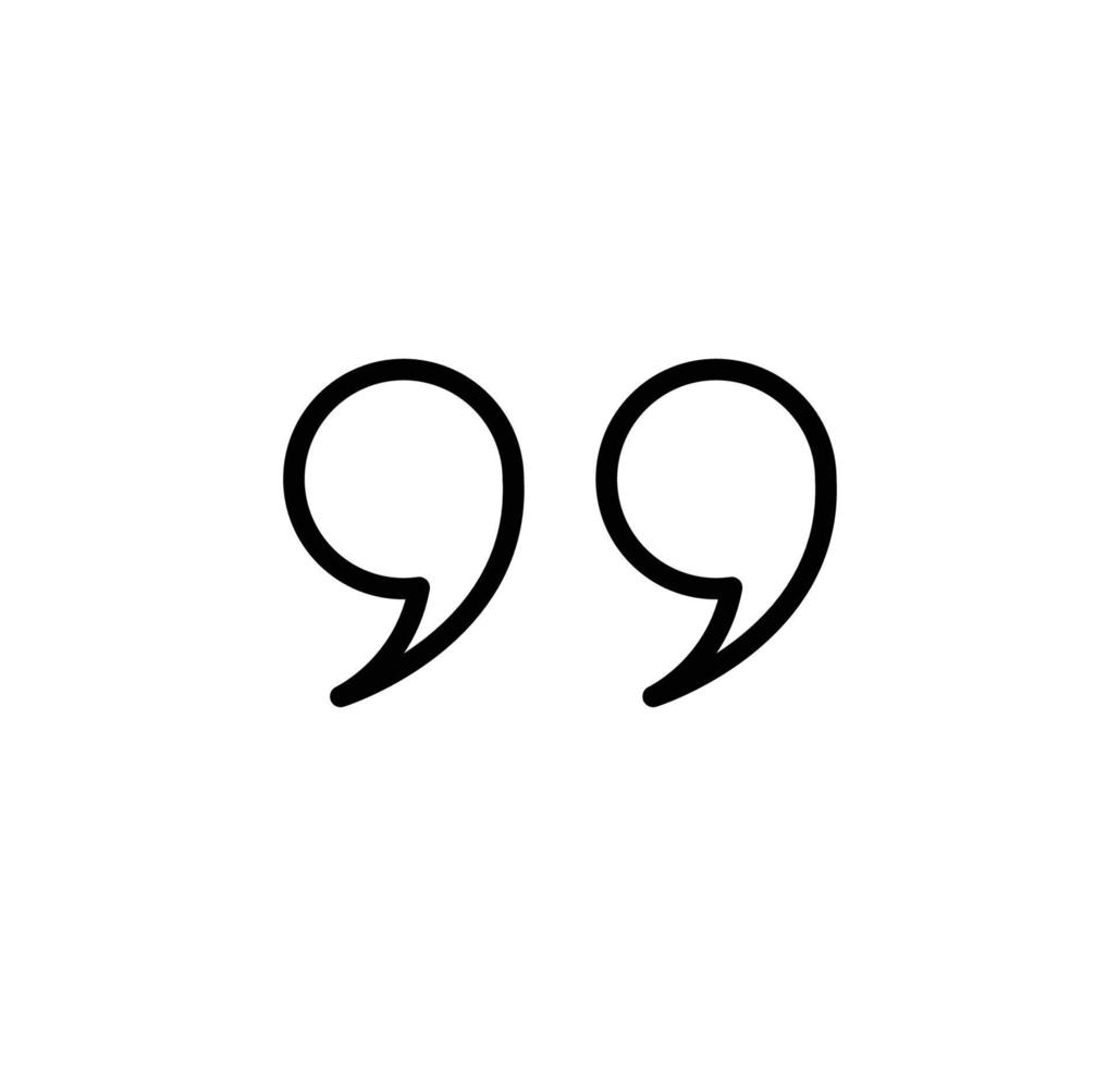 Quote icon vector flat style