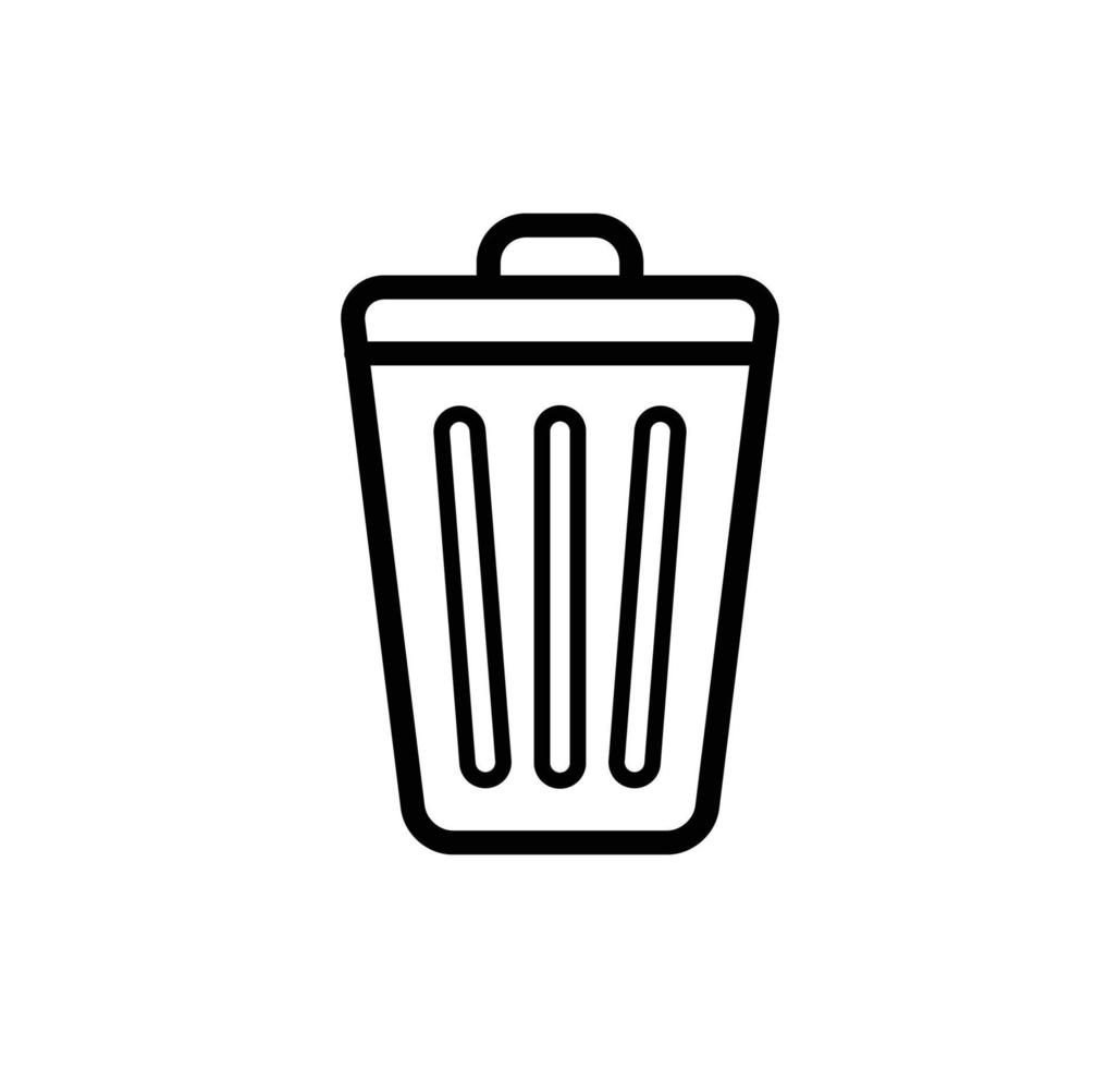 Trash icon vector logo design template