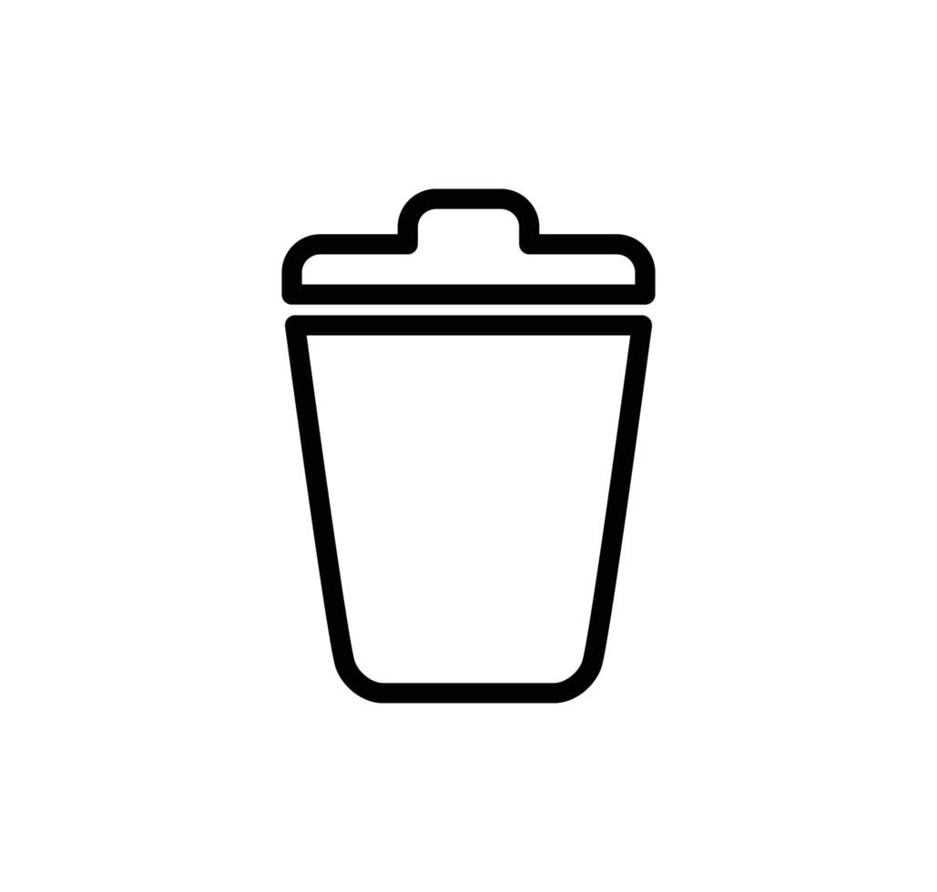 Trash icon vector logo design template
