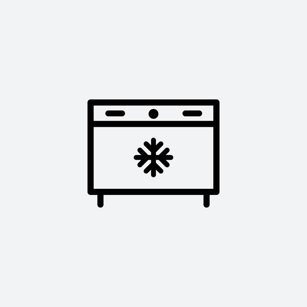 Plantilla de diseño de logotipo de vector de icono de refrigerador