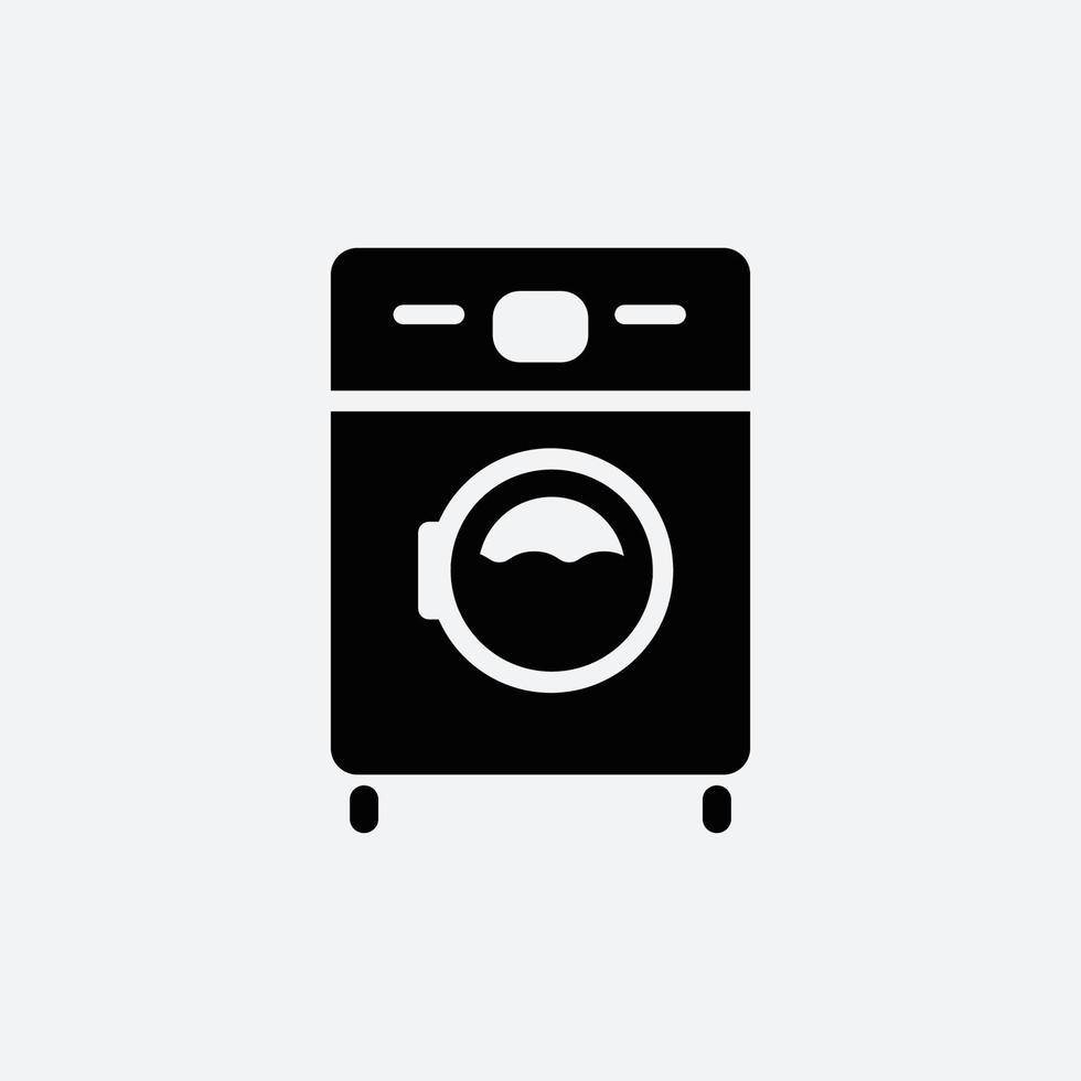 Washing machine icon vector logo design template