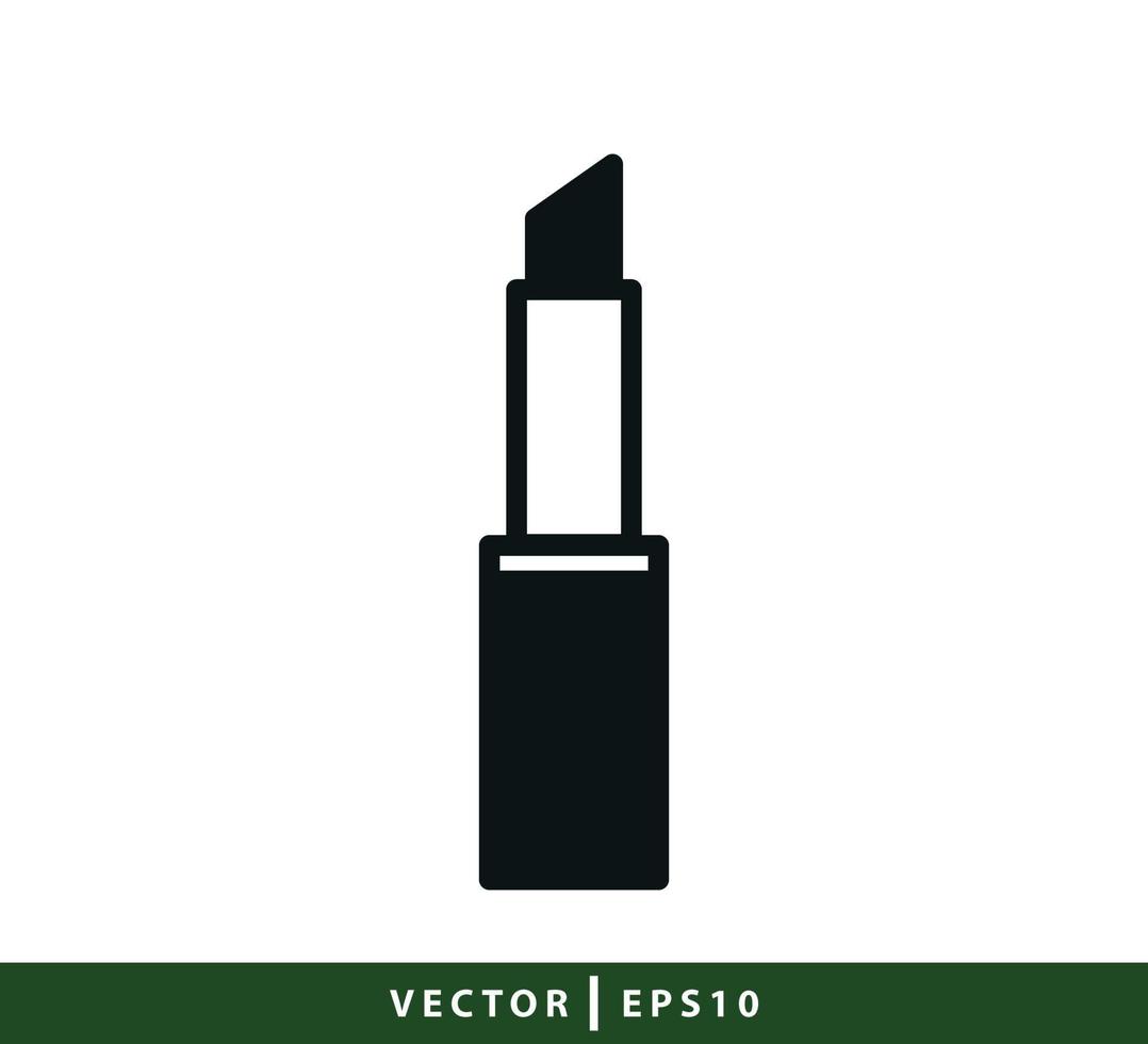 ilustración de estilo plano de icono de lápiz labial vector