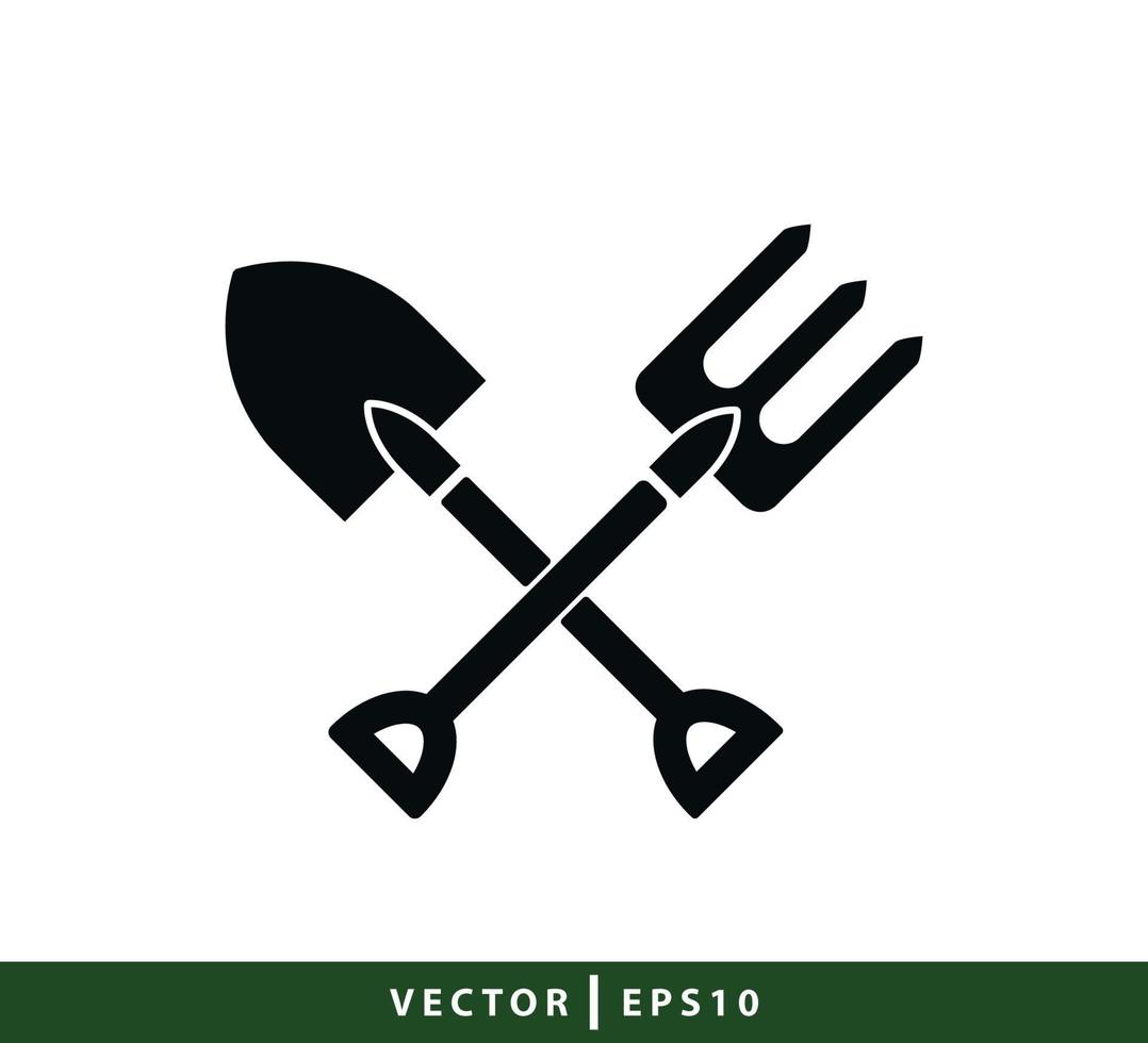 Shovel icon flat style illustration vector