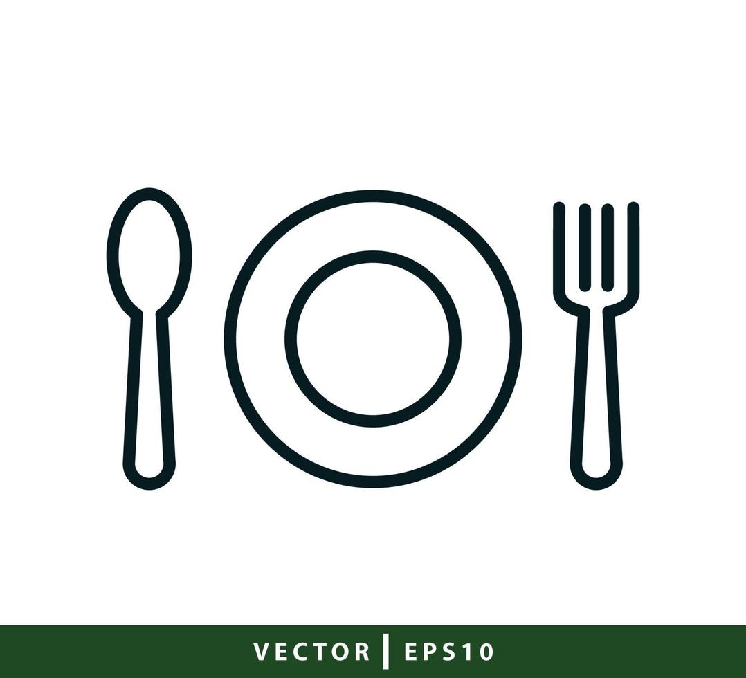 plantilla de diseño de logotipo de vector de icono de restaurante