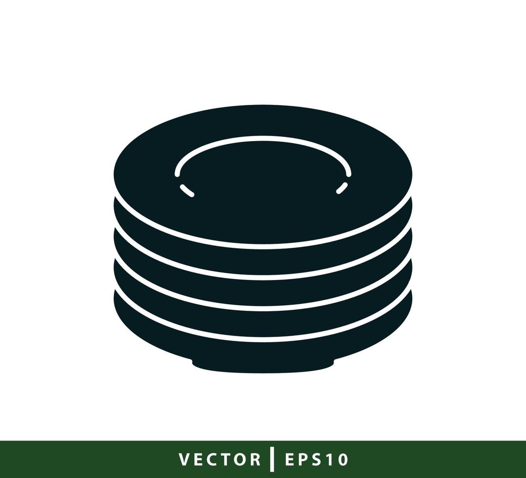 Plate icon vector logo design template