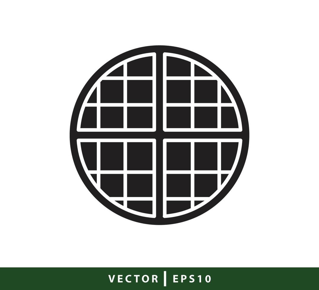 plantilla de diseño de logotipo de vector de icono de comida de waffle