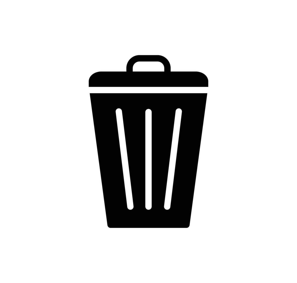 trash icon vector logo design template