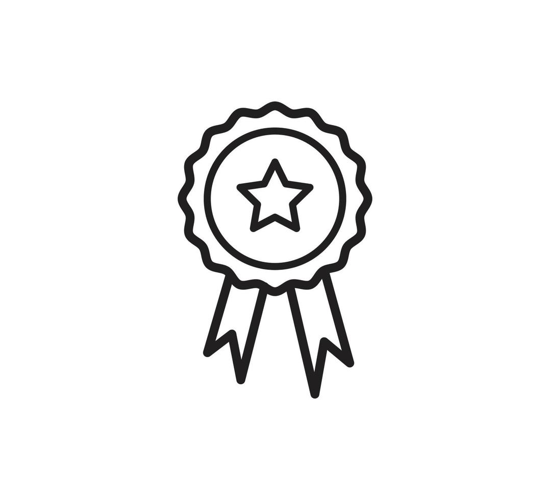 Award ribbon icon vector logo design template
