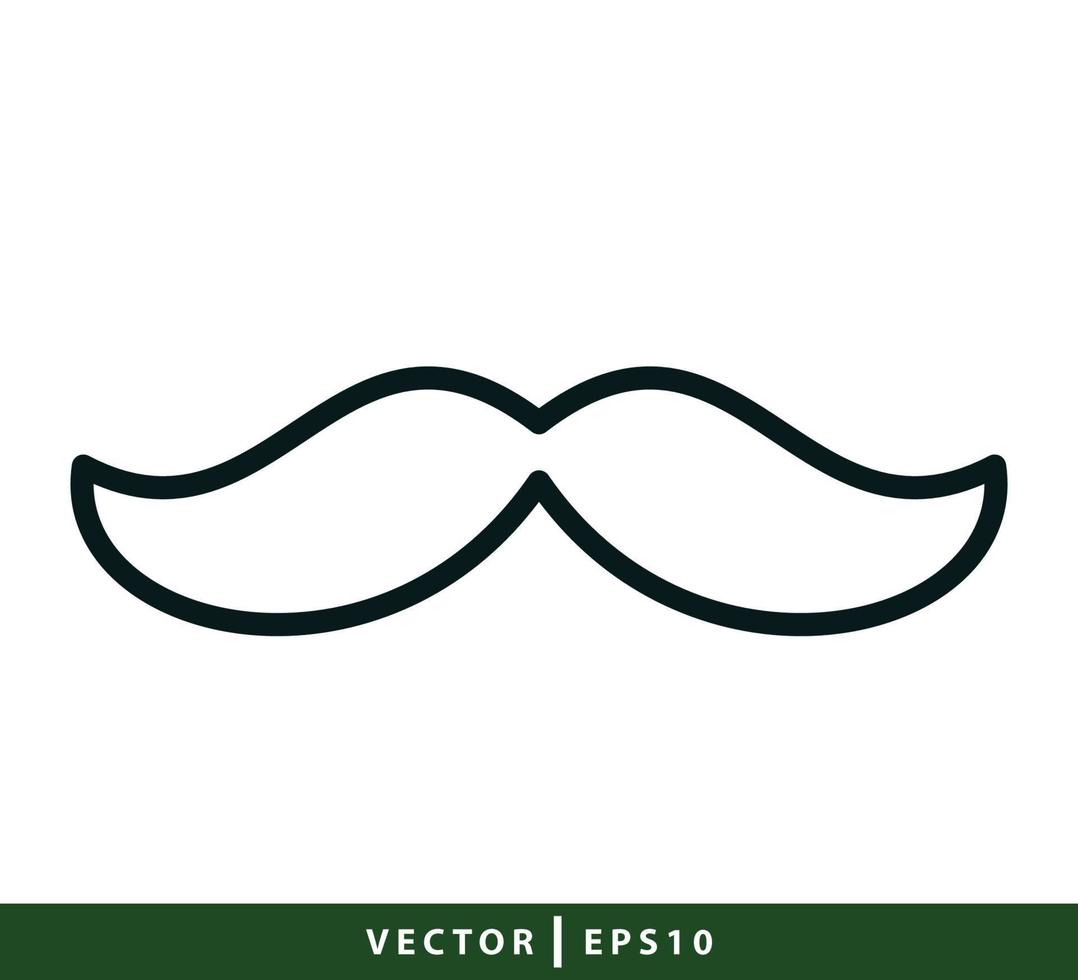 Mustache icon flat style illustration vector