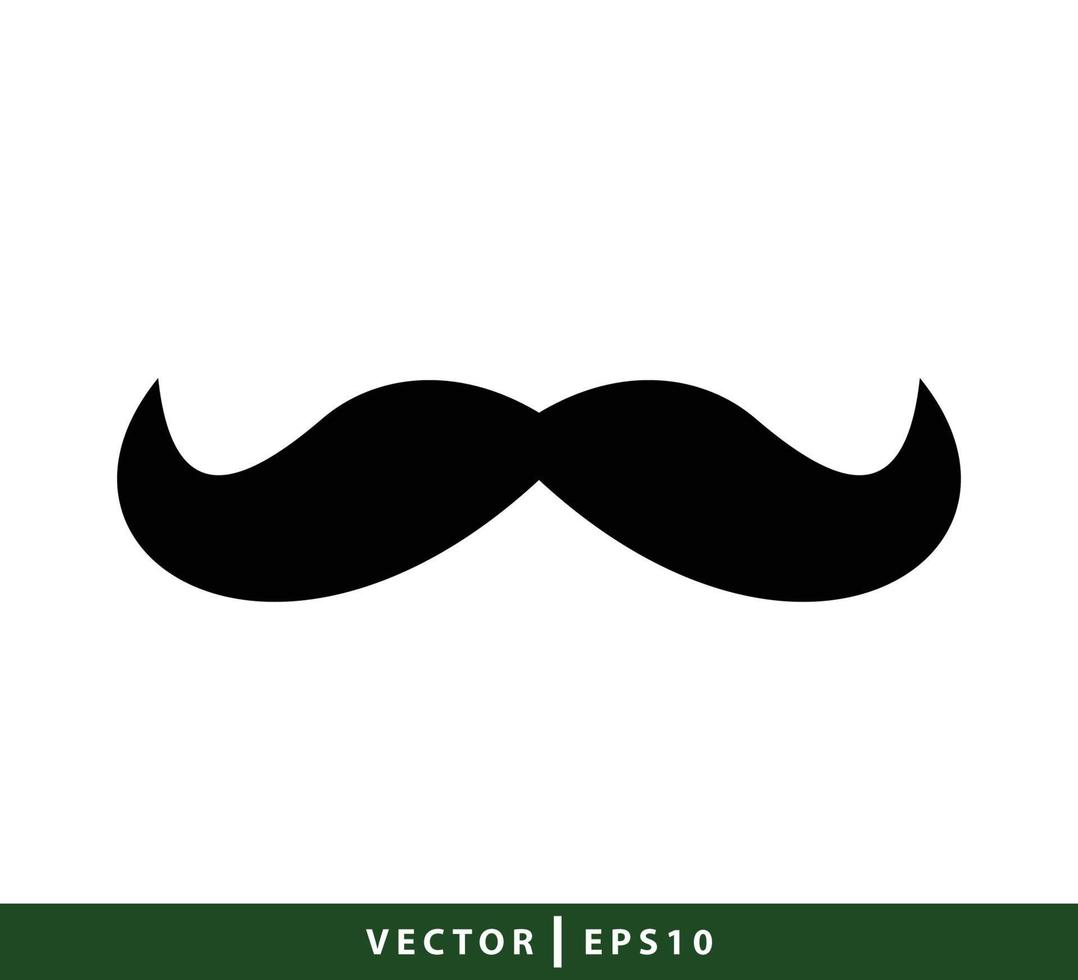 ilustración de estilo plano de icono de bigote vector