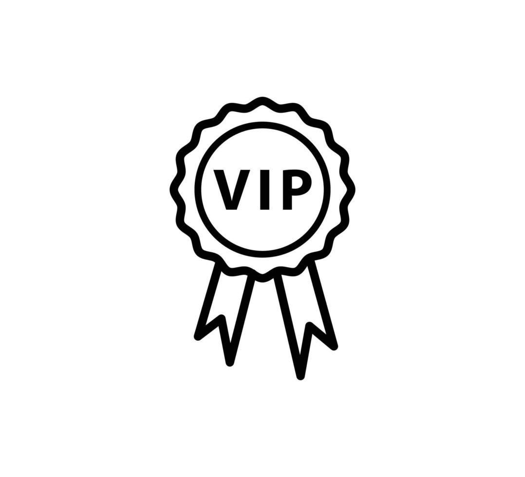 VIP stamp icon logo design template vector