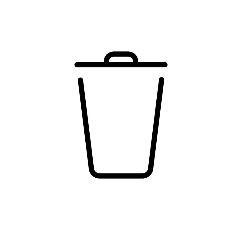 Trash icon vector logo design template