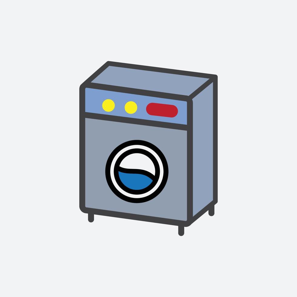 plantilla de diseño de logotipo de vector de icono de lavadora