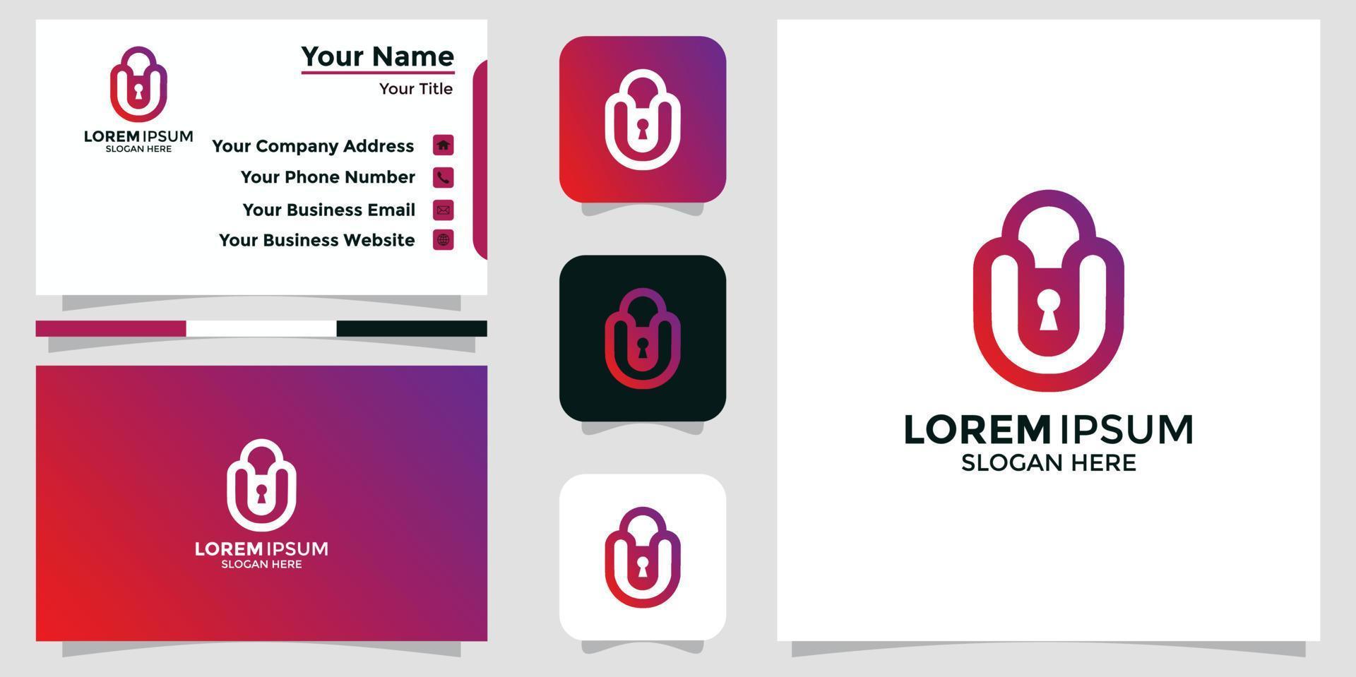 security design logo and branding card vector