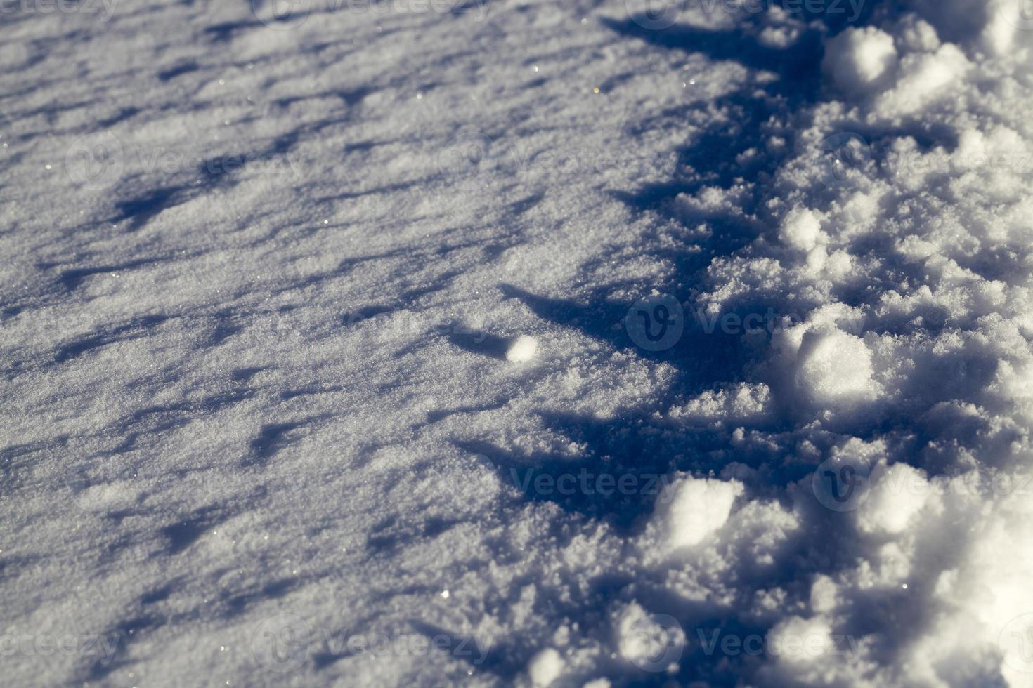 snow surface, closeup photo