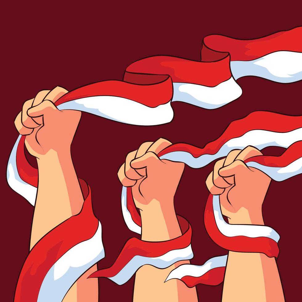 indonesian independence day vector illustration