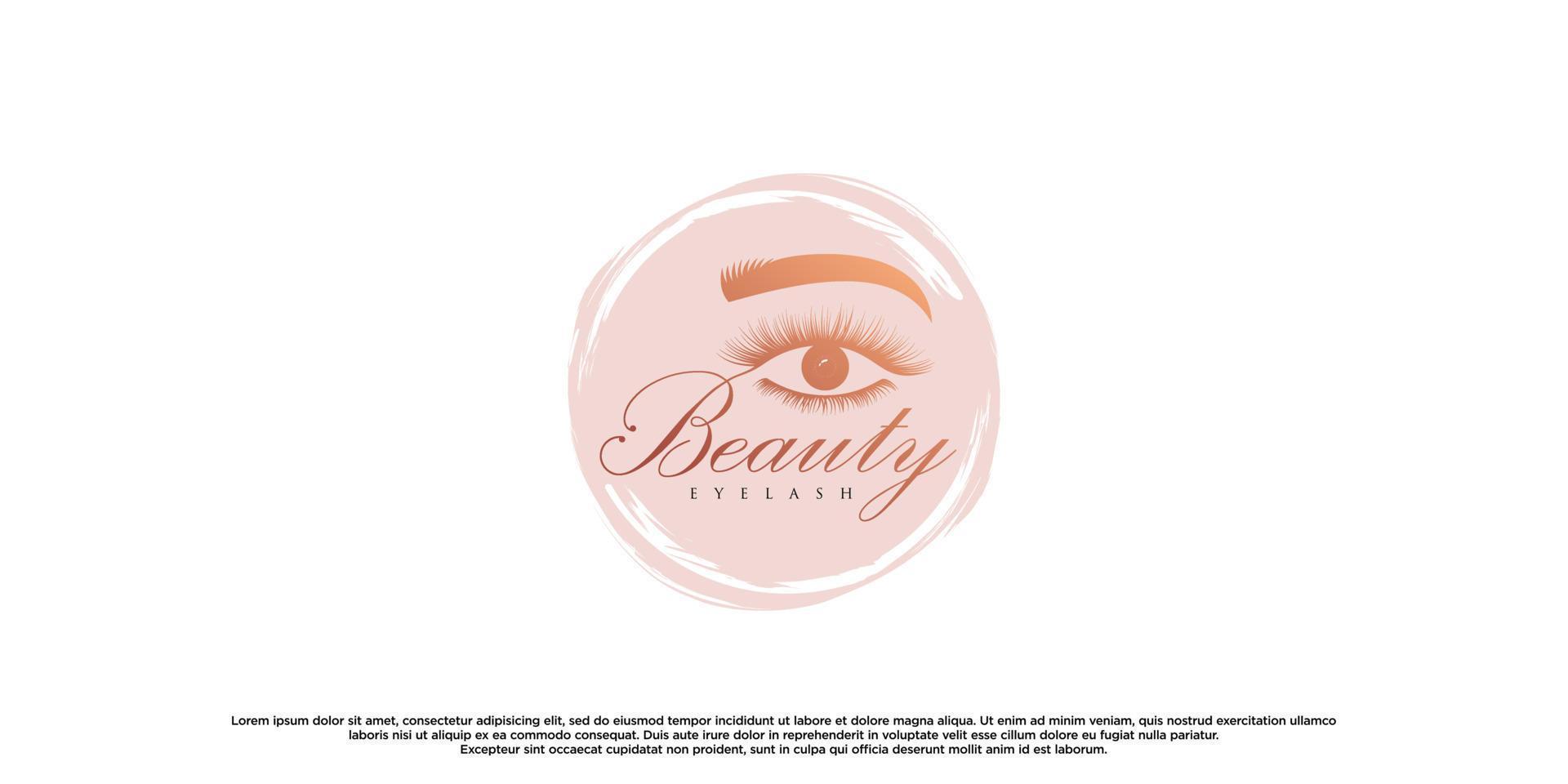 Beauty eyelash extension logo design inspiration with creative modern concept Premium Vector