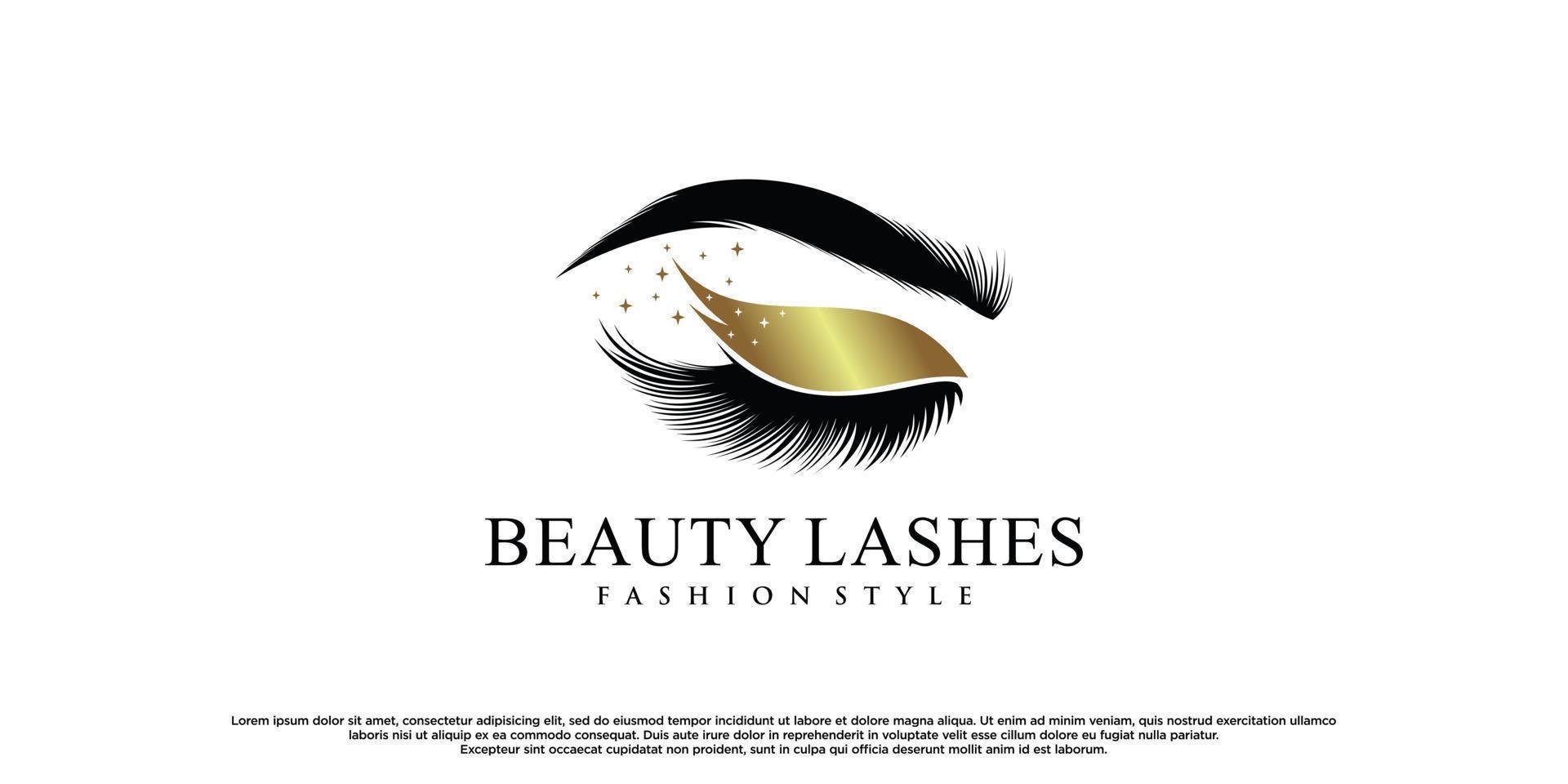Beauty eyelash extension logo design inspiration with creative modern concept Premium Vector