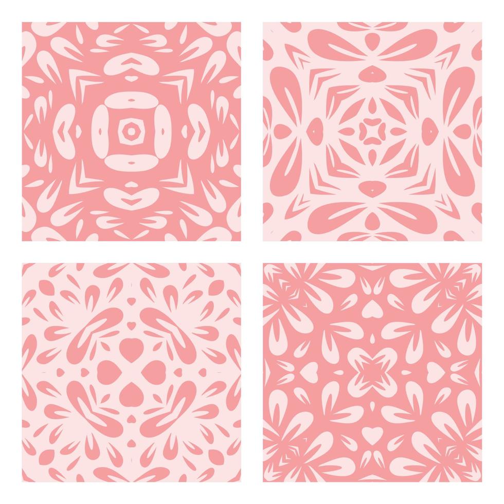 tiles patterns seamless design in Vector illustration Free Vector pink