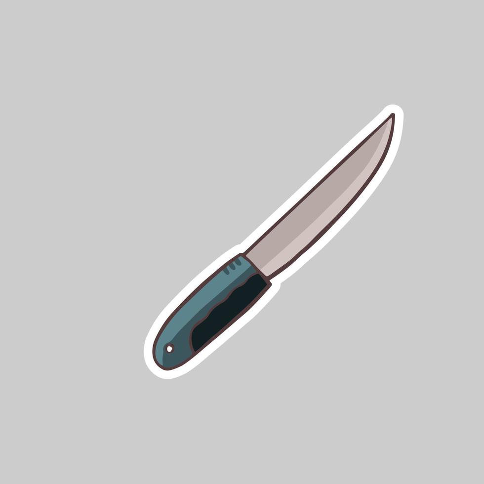 icono de cuchillo de cocina de metal vector