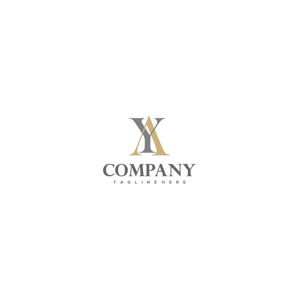LOGO AY PREMIUM GOLD GREY vector
