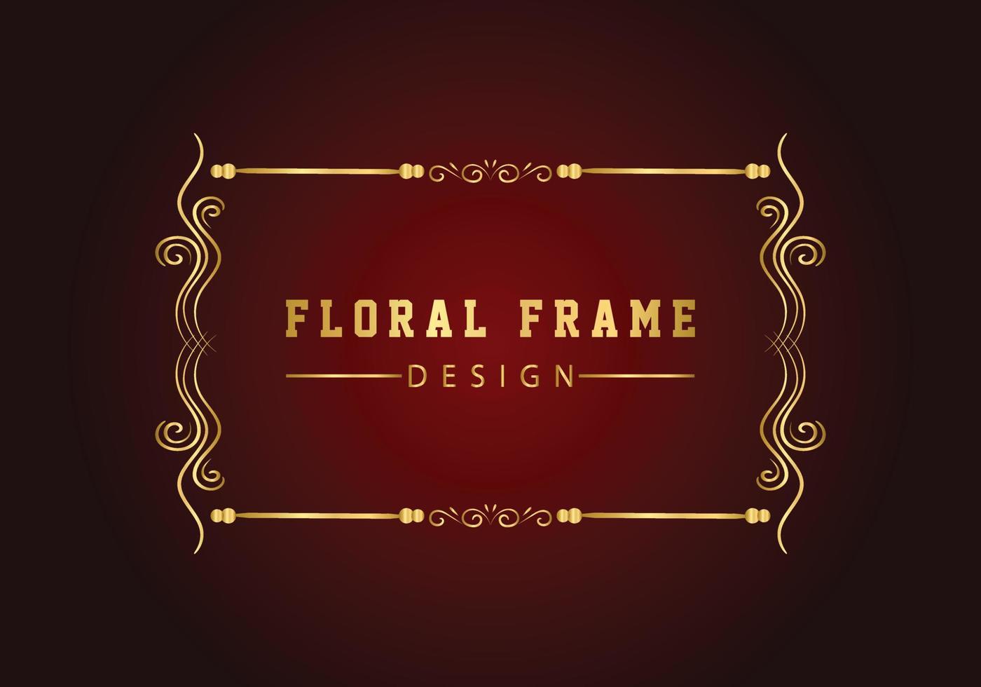 vector libre de diseño de marco floral dorado decorativo elegante