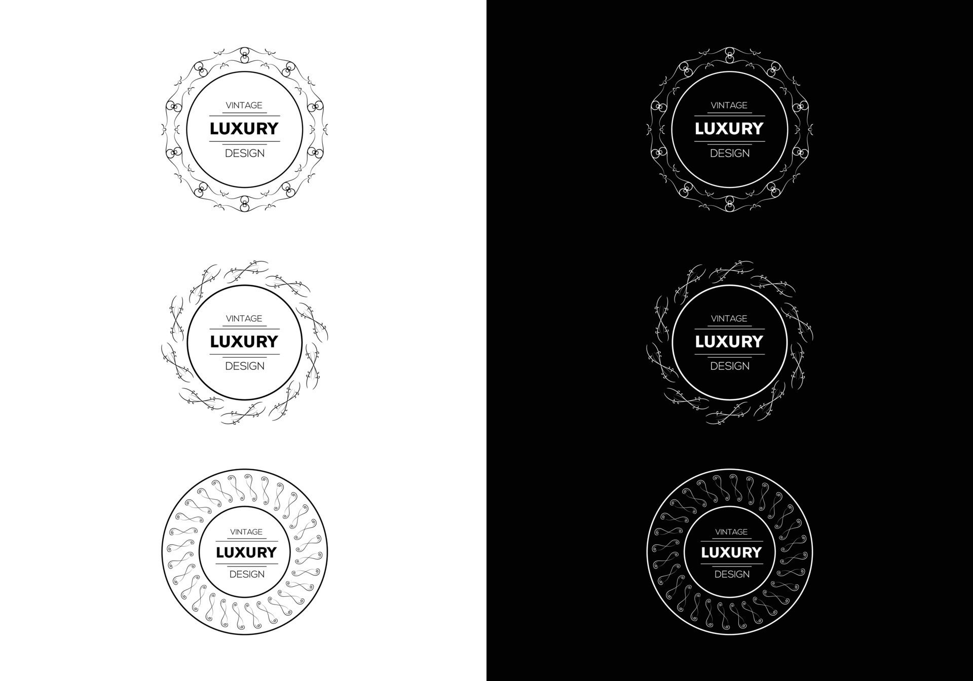 Decoration and ornaments elements Floral ornament 9461279 Vector Art at