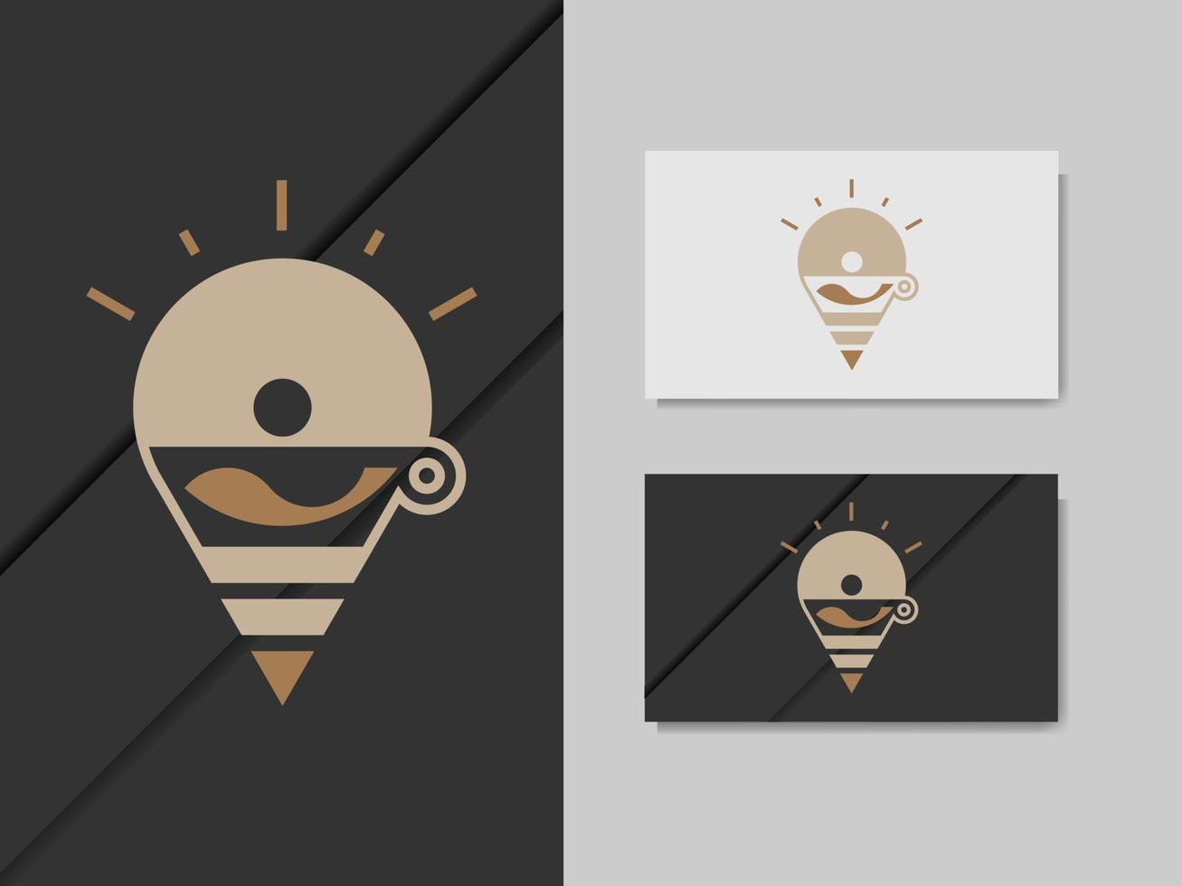 inspirational coffee location logo vector