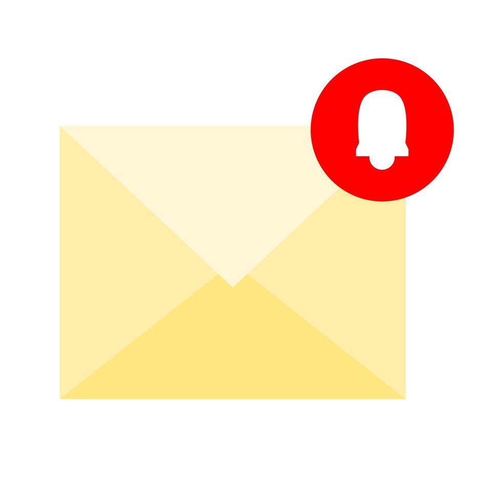 Incoming message notification icon vector