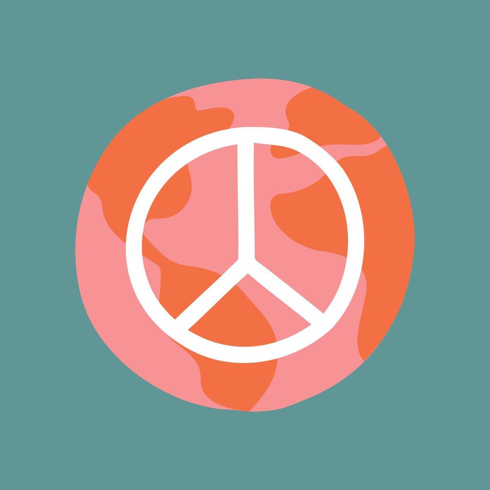 The planet Earth. International Day of Peace, traditionally celebrated annually. Peace in the world concept, nonviolence vector. vector